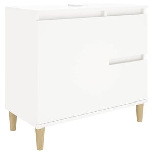vidaXL Armoire de salle de bain blanc 65x33x60 cm bois d'ing&eacute;nierie
