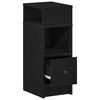 vidaXL Tables de chevet 2 pcs avec tiroir noir 25x31x66 cm
