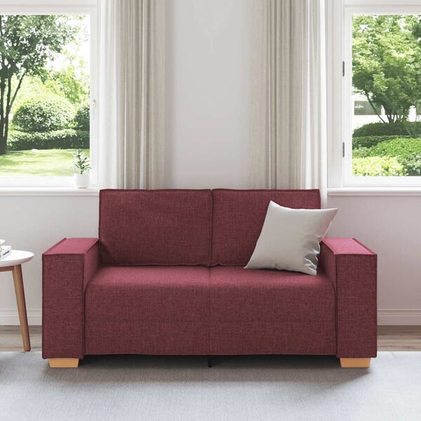 vidaXL Canap&eacute; 2 places Rouge vin 160x78x84 cm Tissu