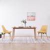 vidaXL Chaises &agrave; manger lot de 2 jaune tissu