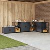 vidaXL Rangement de cuisine Anthracite 60 x 50 x 92 cm Acier