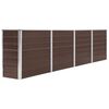 vidaXL Jardini&egrave;re 320x40x77 cm Acier galvanis&eacute; Marron