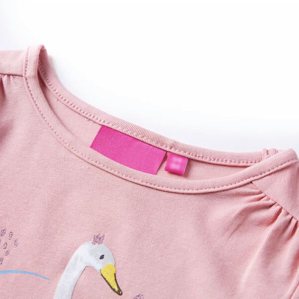 T-shirt enfants &agrave; manches longues rose clair 104