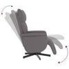 vidaXL Fauteuil inclinable avec repose-pieds gris similicuir