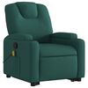 vidaXL Fauteuil inclinable de massage Vert foncé Tissu