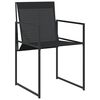 vidaXL Ensemble de salle &agrave; manger pour jardin 5 pcs Noir