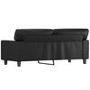vidaXL Canap&eacute; &agrave; 2 places Noir 140 cm Similicuir