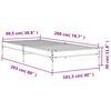 vidaXL Cadre de lit sans matelas ch&ecirc;ne fum&eacute; 100x200 cm