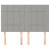 vidaXL T&ecirc;te de lit Gris clair 144 x 5 x 118/128 cm Tissu