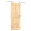 vidaXL Porte coulissante 85 x 210 cm Bois de pin massif (non trait&eacute;)