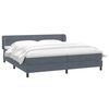 vidaXL Sommier &agrave; lattes de lit et matelas gris fonc&eacute; 200x210cm velours