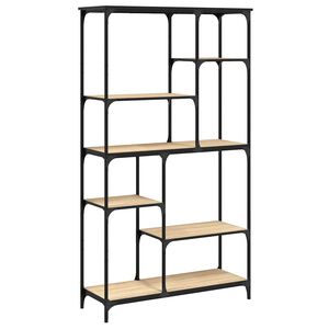 vidaXL Biblioth&egrave;que ch&ecirc;ne sonoma 99x35,5x176 cm bois ing&eacute;nierie acier
