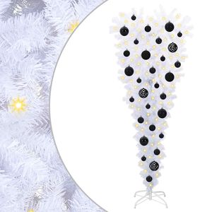 vidaXL Sapin de No&euml;l artificiel avec 150 LED Blanc 120 cm PVC et Acier