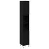 vidaXL Cabinet de salle de bain avec porte Ch&ecirc;ne noir 30 x 30 x 190 cm