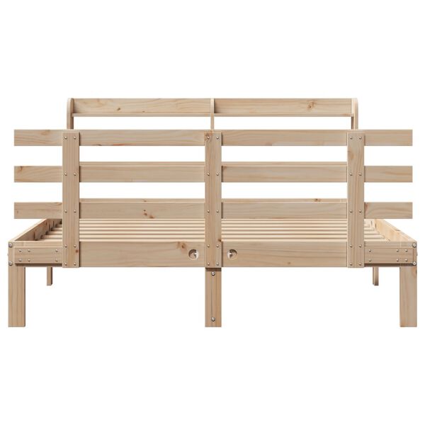 vidaXL Cadre de lit avec t&ecirc;te de lit sans matelas 120x190 cm