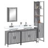 vidaXL Ensemble de meubles de salle de bain 4 pcs Sonoma gris