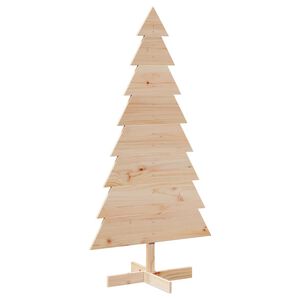 vidaXL Arbre de No&euml;l en bois pour d&eacute;coration 150 cm bois massif de pin