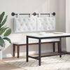 vidaXL T&ecirc;te de lit suspendue Montage mural Blanc 150 x 55 x 7 cm tissu