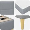 vidaXL Cadre de lit Gris clair 120 x 200 cm Polyester