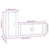 vidaXL Ensemble de meubles TV 2 pcs Sonoma gris Bois d'ing&eacute;nierie