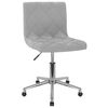 vidaXL Chaises pivotantes &agrave; manger lot de 2 Gris clair Velours