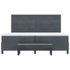 vidaXL Lit &agrave; ressorts avec matelas Gris fonc&eacute; 200 x 200 cm Velours