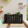 vidaXL Lit sur&eacute;lev&eacute; de jardin design de cl&ocirc;ture 100x50x50cm pin massif