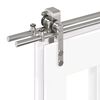 vidaXL Kit fixation porte coulissante 183 cm Acier inoxydable Argent&eacute;