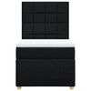 vidaXL Sommier &agrave; lattes de lit avec matelas Noir 90x190 cm Tissu