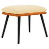 vidaXL Chaise de relaxation avec tabouret Cr&egrave;me Tissu