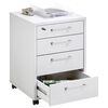 FMD Armoire &agrave; tiroirs mobile 48x49,5x65,5 cm blanc