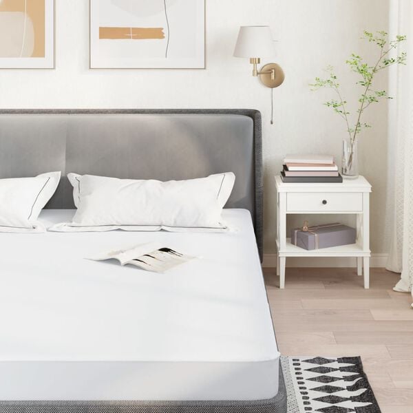 vidaXL Prot&egrave;ge-matelas blanc 120x200 cm imperm&eacute;able