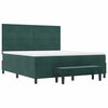 vidaXL Lit &agrave; ressorts avec matelas Vert fonc&eacute; 180 x 200 cm Velours