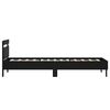 vidaXL Cadre de lit sans matelas avec t&ecirc;te de lit noir 75x190 cm