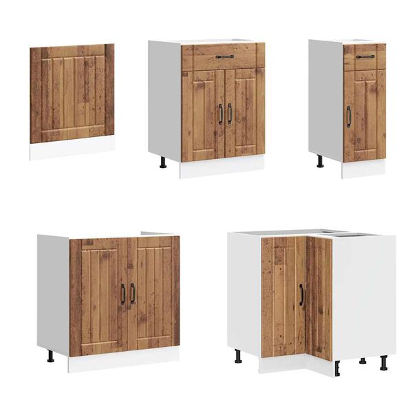 vidaXL Ensemble d'armoires de cuisine 11 pcs Lucca bois d'ing&eacute;nierie