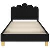 vidaXL Cadre de lit pour enfants avec t&ecirc;te de lit Noir 90 x 190 cm