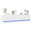 vidaXL Meuble TV mural avec LED blanc 180x31x38 cm