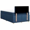 vidaXL Sommier &agrave; lattes de lit avec matelas bleu 120x190 cm tissu