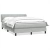 vidaXL Sommier &agrave; lattes de lit et matelas gris clair 160x210cm velours