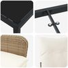 vidaXL Ensemble de salle &agrave; manger pour jardin 5 pcs Beige Poly rotin