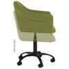 vidaXL Chaise pivotante de salle &agrave; manger Vert clair Velours