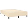 vidaXL Sommier &agrave; lattes de lit avec matelas Cr&egrave;me 140x190 cm Tissu