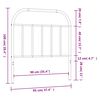 vidaXL T&ecirc;te de lit m&eacute;tal blanc 90 cm