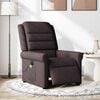 vidaXL Fauteuil de massage inclinable &eacute;lectrique Marron fonc&eacute; Tissu