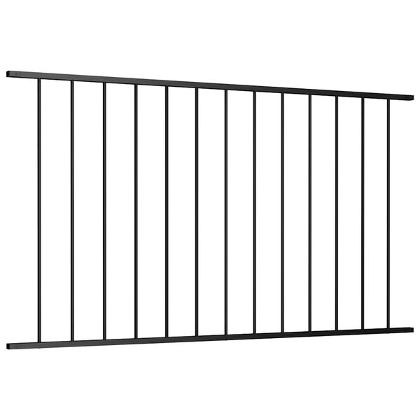 vidaXL Panneau de cl&ocirc;ture en acier thermolaqu&eacute; 1,7 x 0,75 m noir