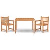 vidaXL Ensemble &agrave; manger de jardin 3 pcs Bois de teck massif