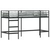 vidaXL Lit mezzanine pour enfants Uni Noir 75 x 190 cm Acier