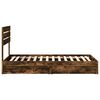 vidaXL Lit de Rangement Ch&ecirc;ne fum&eacute; 75 x 190 cm Bois d'ing&eacute;nierie