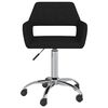 vidaXL Chaise pivotante &agrave; manger Noir Tissu