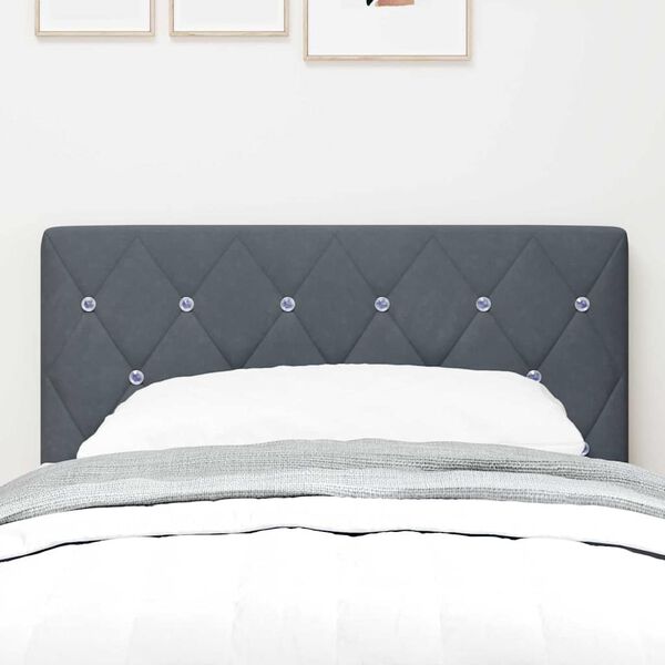 vidaXL T&ecirc;te de lit avec t&ecirc;te de lit Gris fonc&eacute; 80 cm Cuir synth&eacute;tique